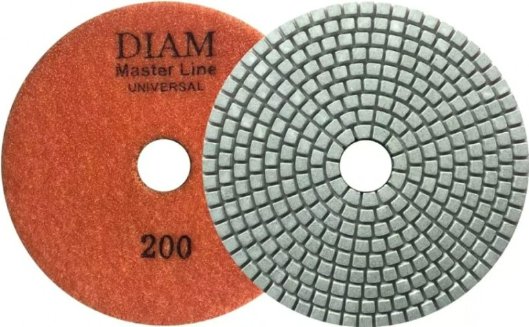 Алмазная тарелка на липучке DIAM АГШК 125*2,5 №200 Master Line Universal (сухая/мокрая) [000645]