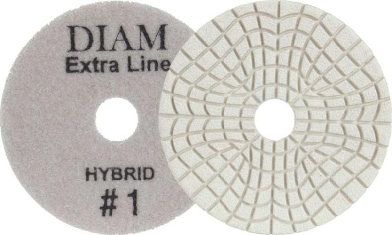 Алмазная тарелка на липучке DIAM АГШК Step-3 100*3 #1 Extra Line Hybrid (сухая/мокрая) [000686]