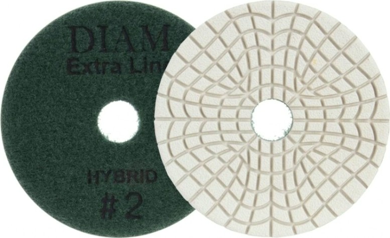 Алмазная тарелка на липучке DIAM АГШК Step-3 100*3 #2 Extra Line Hybrid (сухая/мокрая) [000687]