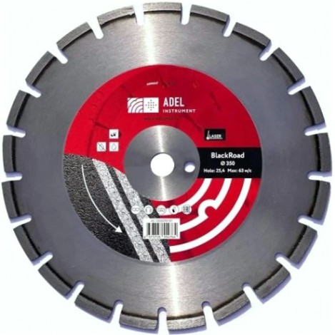 Алмазный диск для резки асфальта ADEL INSTRUMENT BlackRoad ф350*3,2*25,4 [AI-1303020101]