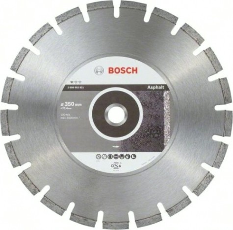 Алмазный диск для резки асфальта BOSCH 350х25,4/20 мм Standard for Asphalt [2608603831]