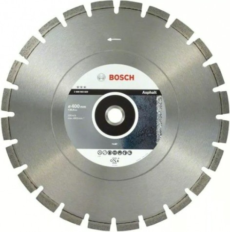 Алмазный диск для резки асфальта BOSCH 400х25,4/20 мм Best for Asphalt [2608603829]
