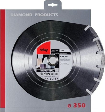 Алмазный диск для резки асфальта FUBAG AP-I 350 х 25.4 мм .4 мм [58341-4]