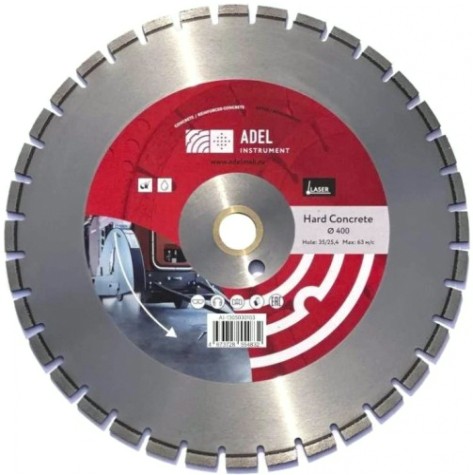 Алмазный диск для резки бетона ADEL INSTRUMENT Hard Concrete ф400*4,5*35/25,4 [AI-1305030103]