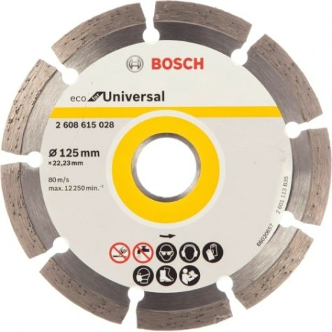 Алмазный диск для резки бетона BOSCH 125-22,23 мм ECO Universal [2608615028]