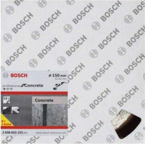 Алмазный диск для резки бетона BOSCH 150-22,23 мм Standard for Concrete, 10 шт в уп. [2608603241]
