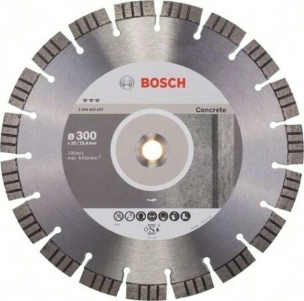 Алмазный диск для резки бетона BOSCH 300х25,4 мм Best for Concrete [2608603799]