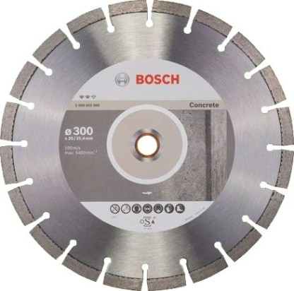 Алмазный диск для резки бетона BOSCH 350х25,4/20 мм Expert for Concrete [2608602561]