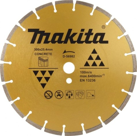 Алмазный диск для резки бетона MAKITA D-56982 (300х20/25,4 мм)
