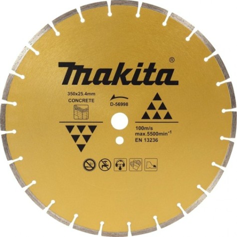 Алмазный диск для резки бетона MAKITA D-56998 (350х20/25,4 мм)