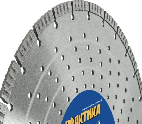 Алмазный диск для резки бетона ПРАКТИКА "Эксперт турбосегментный 400х25,4 мм, сегмент 10мм [030-634]