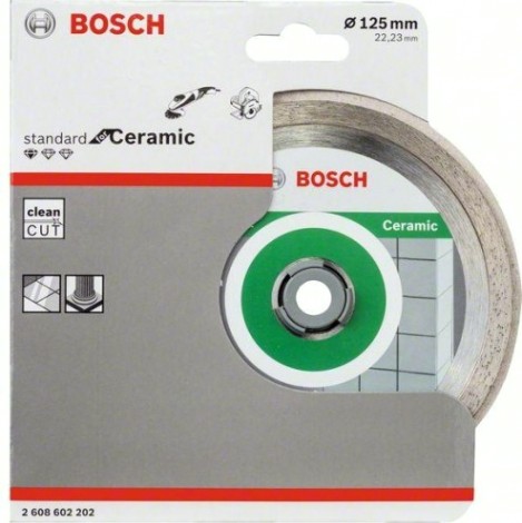 Алмазный диск для резки гранита BOSCH 125х22.2 мм Standardl for Ceramic [2608602202]