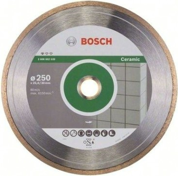 Алмазный диск для резки гранита BOSCH 250х22.2 мм Standard for Ceramiс [2608602539]