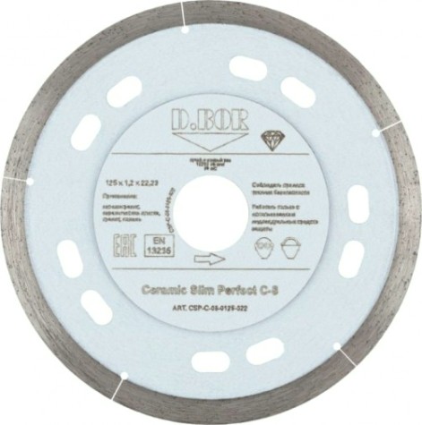 Алмазный диск для резки гранита D.BOR Ceramic Slim Perfect C-8 125x1,2x22,23 мм (CSP-C-08-0125-022) [D-CSP-C-08-0125-022]