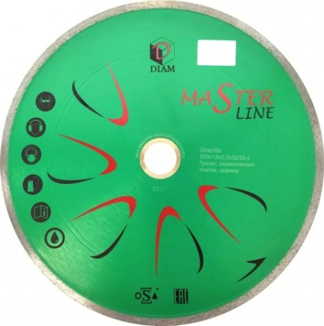 Алмазный диск для резки гранита DIAM 1A1R GRANITE 250x1,6x7x32/25,4 [000243]