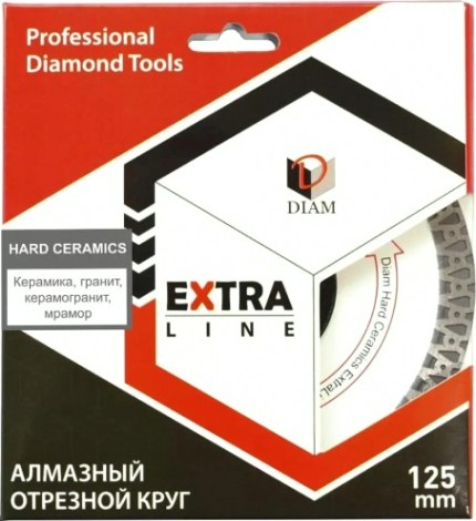 Алмазный диск для резки гранита DIAM Hard Ceramics Extra Line 125x1,2x10x22,2 (тонкий) [000526]