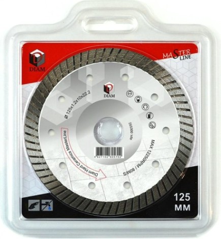 Алмазный диск для резки гранита DIAM Hard Ceramics Master Line 125x1,2x10x22,2 (тонкий) [000592]