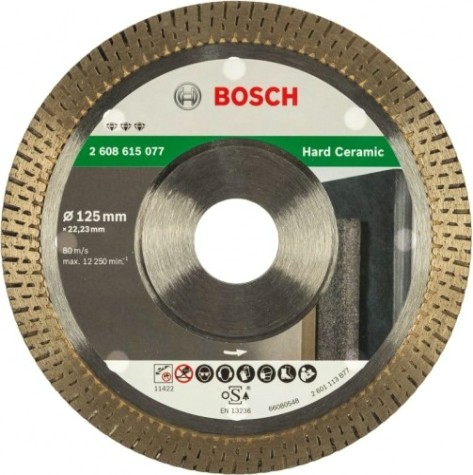 Алмазный диск для резки керамики BOSCH 125/22,23 мм Best for HardCeramic [2608615077]