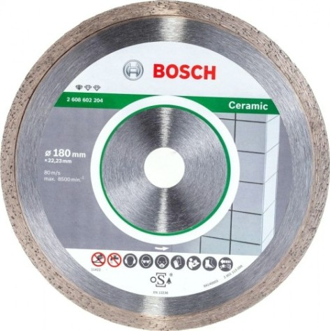 Алмазный диск для резки керамики BOSCH 180-22,23 мм Standard for Ceramic [2608602204]