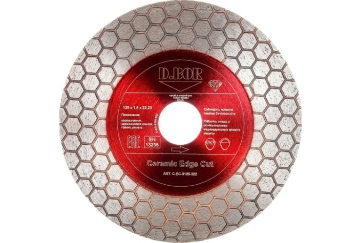 Алмазный диск для резки керамики D.BOR Ceramic Edge Cut 125x1,8x22,23 мм [D-C-EC-0125-022]