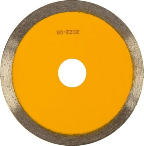 Алмазный диск для резки керамики Denzel 115х22,2 мм сплошной, супертонкий, мокрый рез [73043]