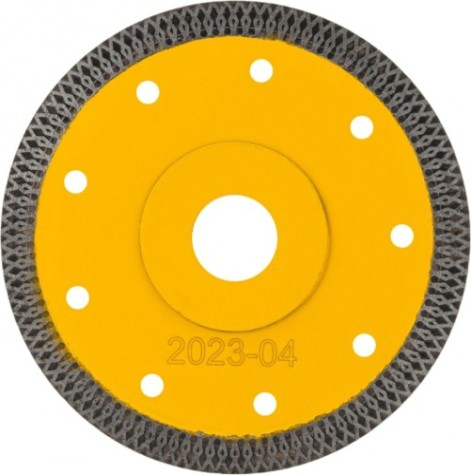 Алмазный диск для резки керамики Denzel 125х22,2мм сплошной, супертонкий, сухой/мокрый рез [73058]