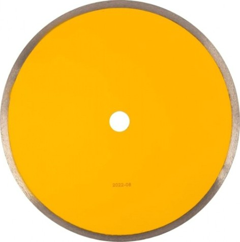 Алмазный диск для резки керамики Denzel сплошной, супертонкий, 300х25,4 мм, мокрый рез [73164]