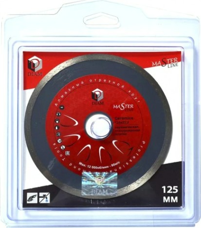 Алмазный диск для резки керамики DIAM 1A1R CERAMICS 125*1,6*5*22,2 [000197]