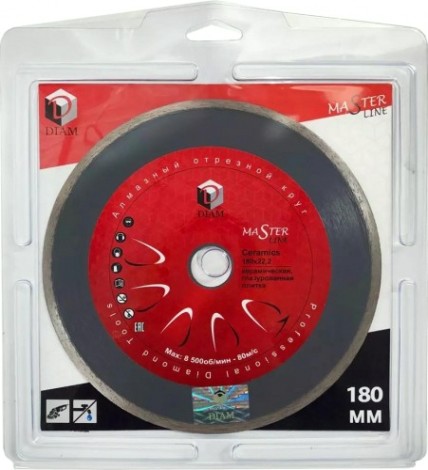 Алмазный диск для резки керамики DIAM 1A1R CERAMICS 180*1,6*5*22.2 [000211]