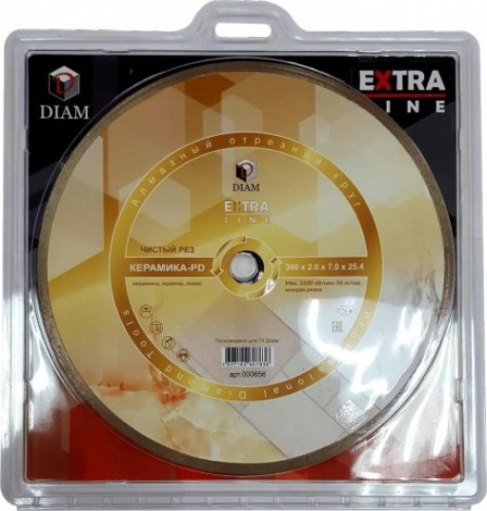 Алмазный диск для резки керамики DIAM 1A1R Керамика-PD Extra Line 300x2,0x7,0x25,4 [000656]