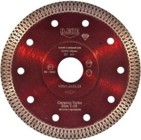 Алмазный диск для резки керамики и гранита D.BOR Ceramic Turbo Slim T-10 125х22,2 мм [D-CTS-T-10-0125-022]