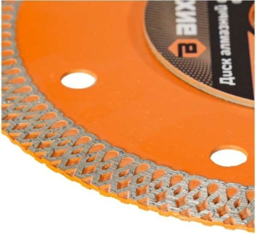 Алмазный диск для резки керамики ВИХРЬ 73/10/3/23 125х22.2 мм, сплошной, тонкий, сухая/мокрая