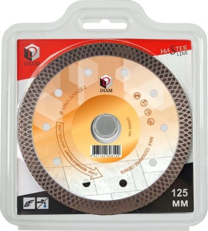 Алмазный диск для резки керамогранита DIAM Master Line 125x1,2x10x22,2 (тонкий) [000669]