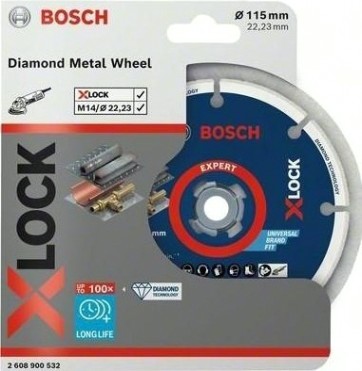 Алмазный диск для резки металла BOSCH X-LOCK 115х22.2 мм EXPERT [2608900532]
