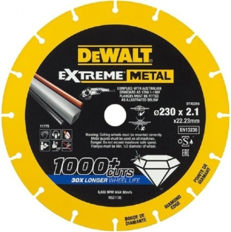 Алмазный диск для резки металла DeWALT 230х22.2 мм DT40255-QZ [DT40255-QZ]
