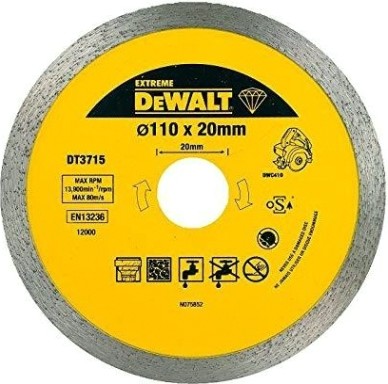 Алмазный диск для резки мрамора DeWALT 110х20.0 мм DT3715-QZ [DT3715-QZ]