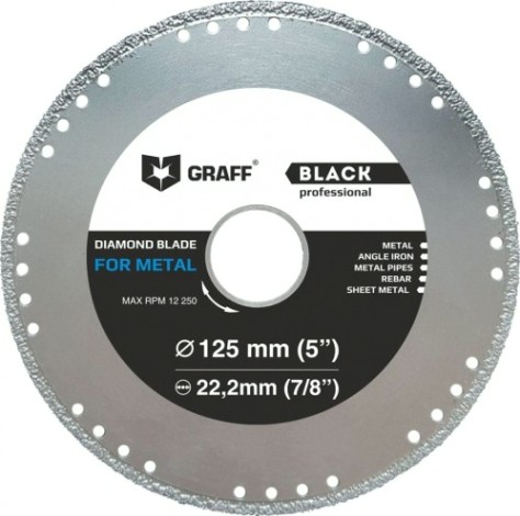 Алмазный диск по металлу GRAFF 125х22.2 мм METALL CUTTING [GDDM125B]