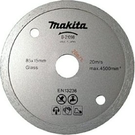 Алмазный диск по стеклу и керамике MAKITA 85х15 мм (мокрый рез) B-21098 [B-21098]