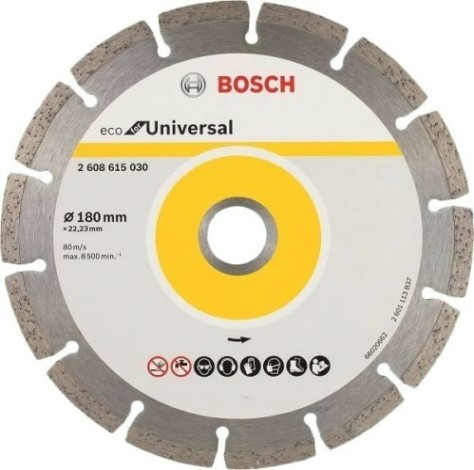 Алмазный диск универсальный BOSCH 180х22.2 мм ECO for Universal (уп.10шт) [2608615043]