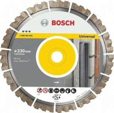 Алмазный диск универсальный BOSCH 230х22.2 мм Best for Universal [2608603633]