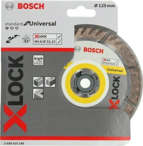 Алмазный диск универсальный BOSCH X-LOCK 125х22.2 мм Professional for Universal [2608615166]