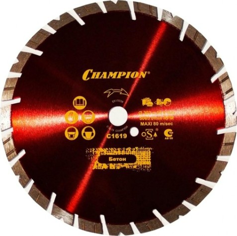 Алмазный диск универсальный CHAMPION Fast Gripper Standart 300 (кирпич, тротуарная плитка) [C1619]