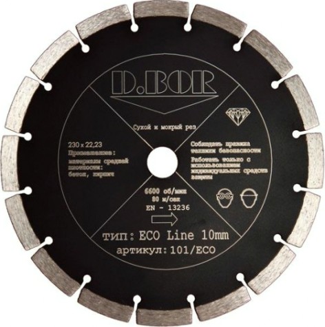 Алмазный диск универсальный D.BOR Eco Line 115х22.2 мм [D-E-S-10-0115-022]