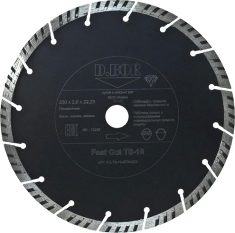 Алмазный диск универсальный D.BOR Fast Cut TS-10 350х25,4 мм [ D-FC-TS-10-0350-025]