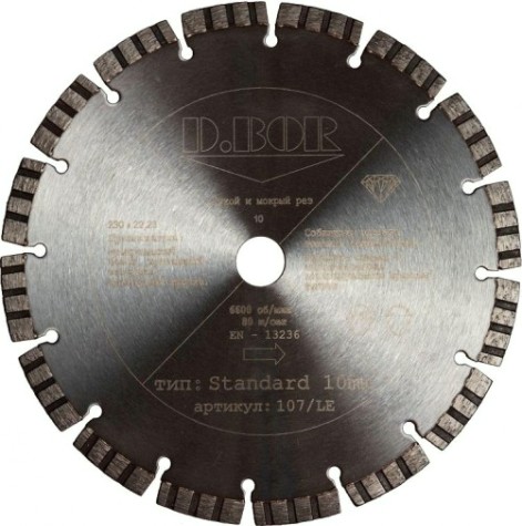 Алмазный диск универсальный D.BOR Standard 300х25.4 мм [D-S-TS-10-0300-030]
