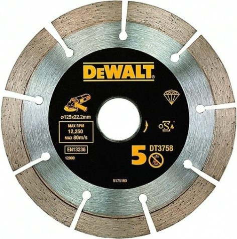 Алмазный диск универсальный (двойной) DeWALT 125х22.2 мм DT3758-QZ [DT3758-QZ]