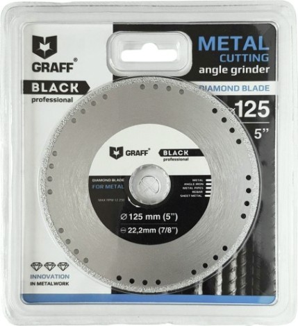 Алмазный диск универсальный GRAFF 125х22.2 мм BLACK METALL CUTTING [GDDM125B]