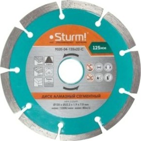Алмазный диск универсальный Sturm 9020-04-125x22-C 125мм (камень, кирпич, бетон, асфальт, плитка)