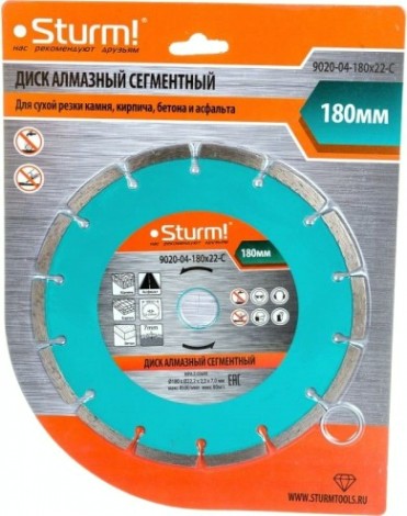 Алмазный диск универсальный Sturm 9020-04-180x22-C 180мм