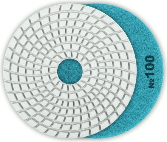 Алмазный гибкий шлифовальный круг ЗУБР Черепашка №100 125мм для мокрого шлифования [29867-100]